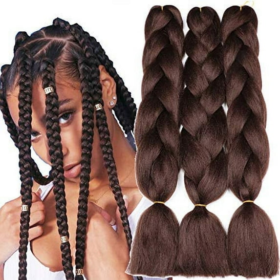 Jumbo Braiding Hair Solid Pure Color Synthetic Hair Extensions Box Braids Hair for Twist 24inch 3 Bundles/Lot Crochet Hair