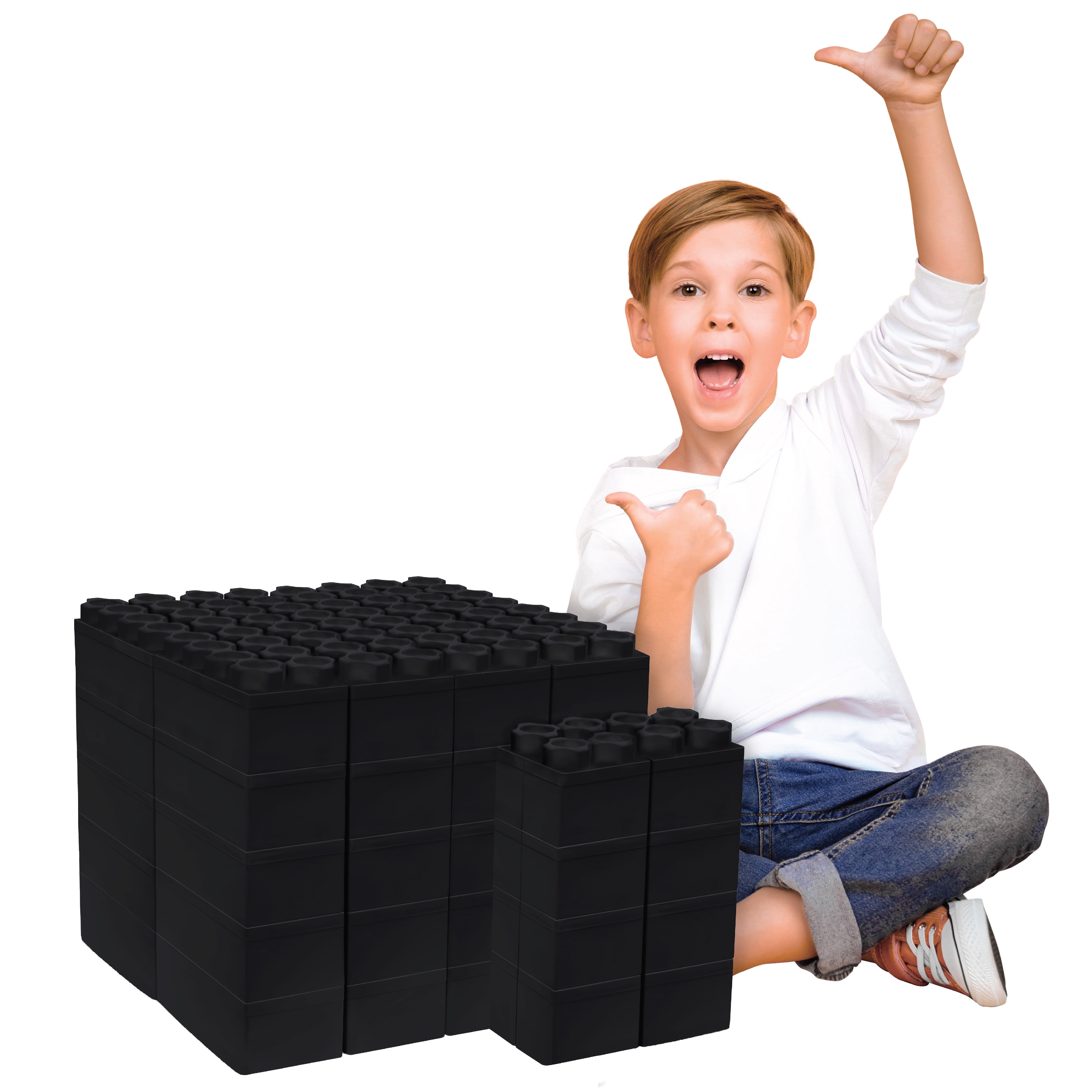 BiggoBlocks Extra Large Durable Plastic Jumbo Building Blocks Set