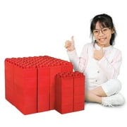 Jumbo Building Blocks - Red 48 pc Set for Kids Ages 3-8 for Indoor & Outdoor Play