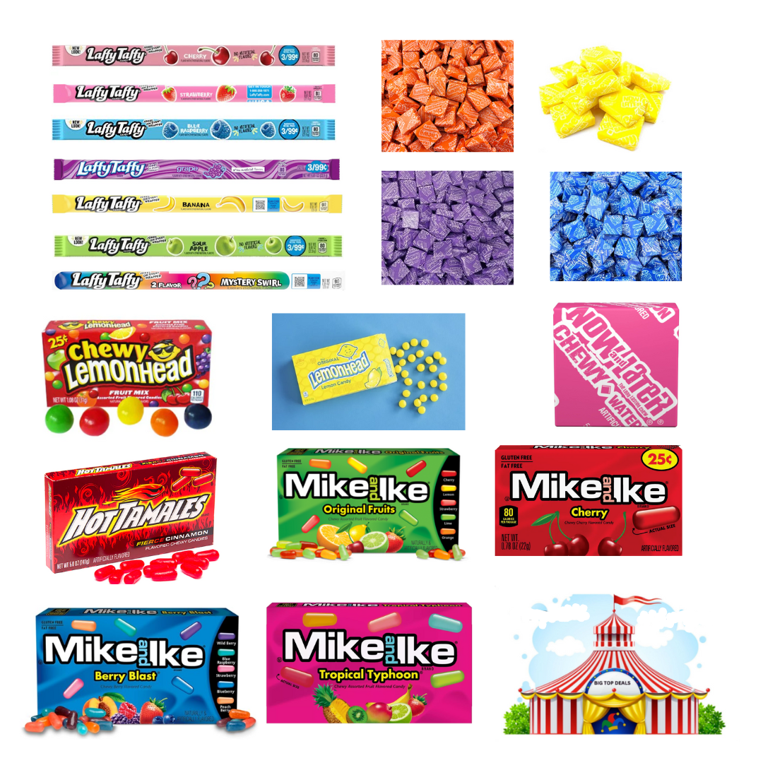 Jumbo Candy Assortment, 1 Each Flavor of Laffy Taffy, Now and Later ...