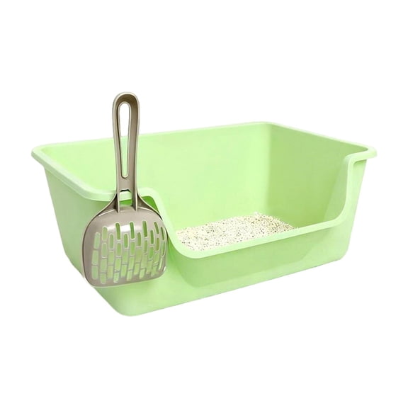 Jumbo Cat Litter Box Semi Enclosed Toilet for Large Cats High Sided Pan with Anti Splash Design and Extra Large Capacity for Easy Maintenance 20x4x4 Inch