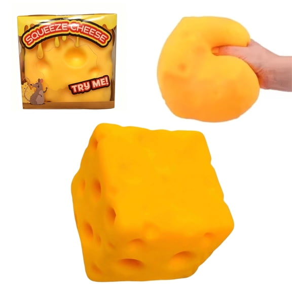 Jumbo Cheese Block Squishy Toy, Slow Rising Clay Filling Stress Relief Fidget Toy, Non-Toxic Simulated Food Decor Prank Gift for Adults, Focus & Relaxation