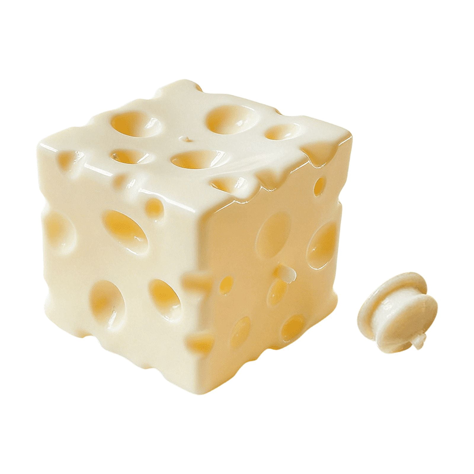 Jumbo Cheese Squishy Stress Ball, Huge Slow Rise Cheese Squishy Cube Block for Stress and Anxiety Relief, Soft Squeeze Sensory Fidget, Giant Rebound Squishy Desk Fidget for Relaxation (Yellow)