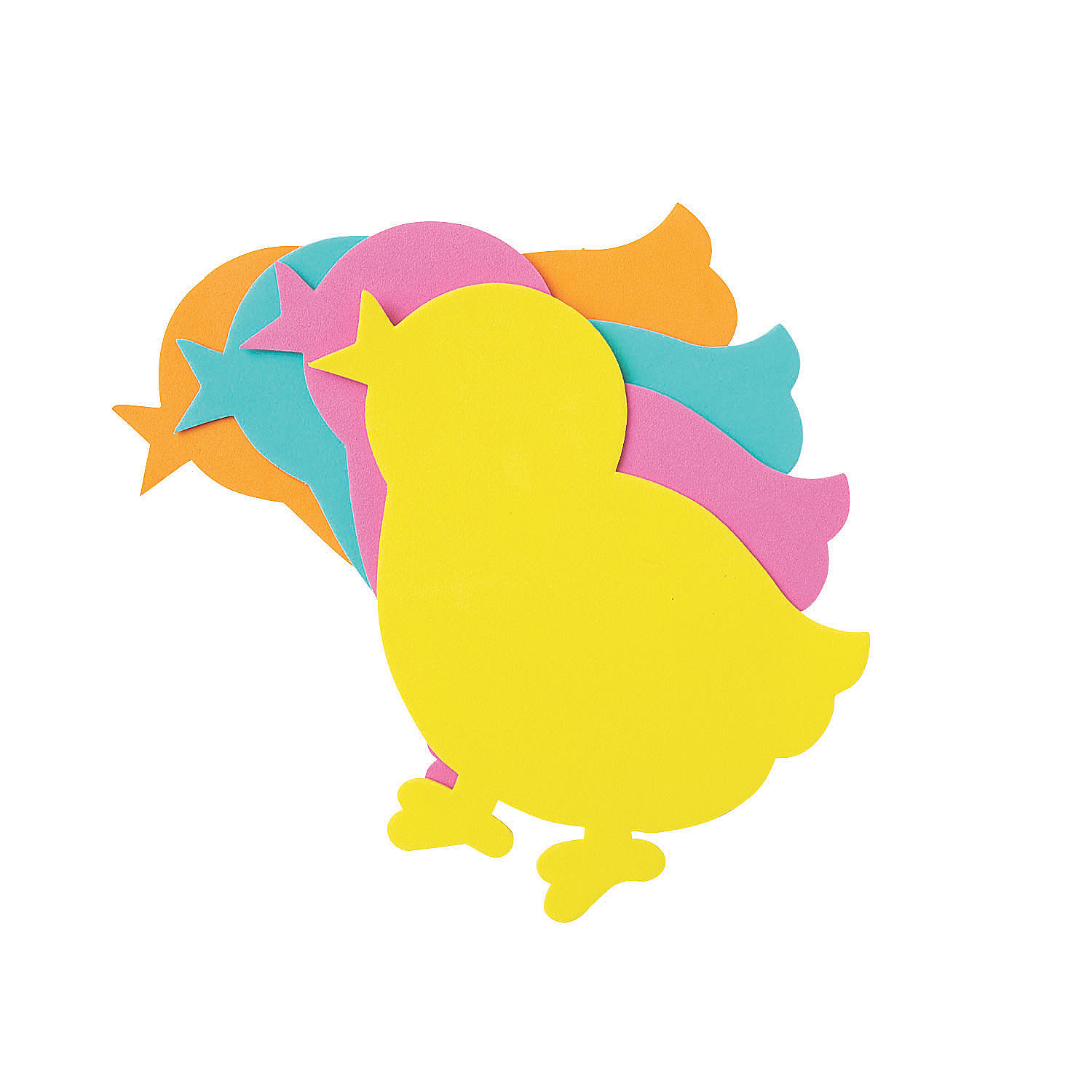 Jumbo Chick Shapes, Craft Supplies, Jumbo, Foam Shapes, Easter, 24