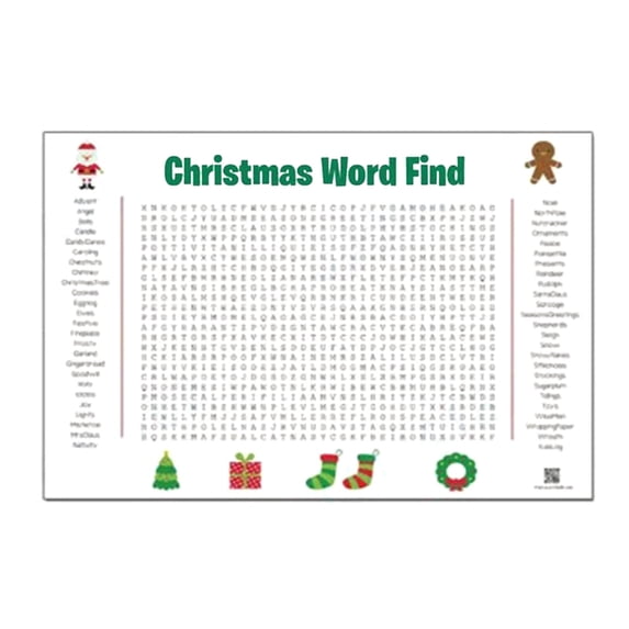 Jumbo Christmas Word Search Poster – Giant 31.5"x20" Wall Game, Poster ...
