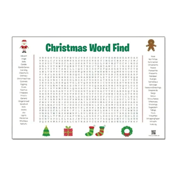 Jumbo Christmas Word Search Poster – Giant 3ft x2ft Wall Game, Poster-Size Word Search, Giant Christmas Activity Poster for Families, Christmas Game (Christmas)