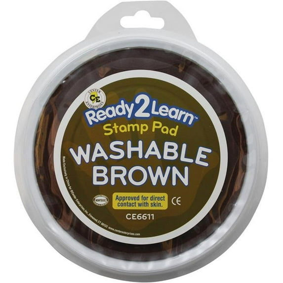 Jumbo Circular Washable Pads, Brown - 6 Each