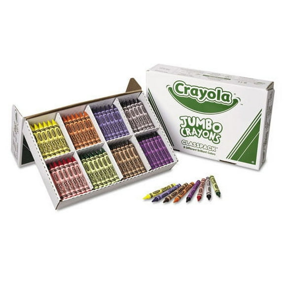 Jumbo Classpack Crayons, 25 Each Of 8 Colors, 200/set | Bundle of 2