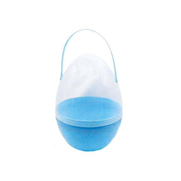 Jumbo Clear Plastic Easter Eggs with Handles -shaped Treat Containers for Boys and Girls Surprises Safe Decorative Storage for Easter Party Supplies for Group Activities