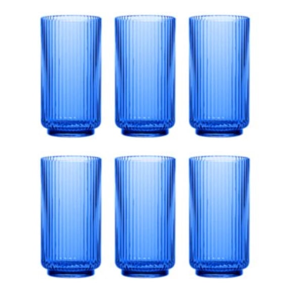 Jumbo Cobalt Glasses, Set of 6