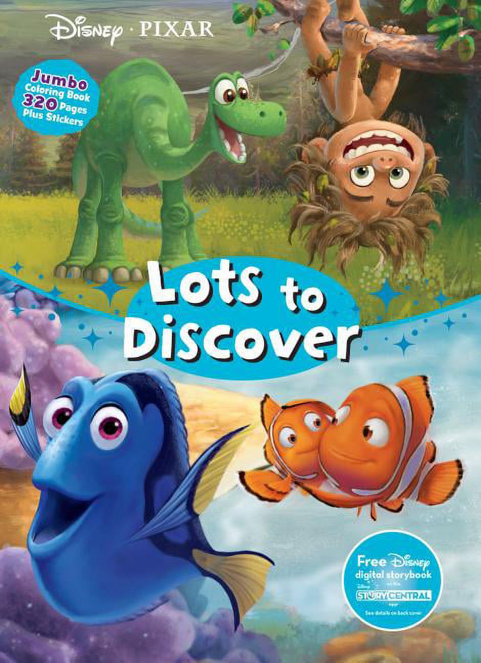 Jumbo Coloring Book: Disney Pixar Lots to Discover : Jumbo Coloring Book  Plus Stickers (Paperback)