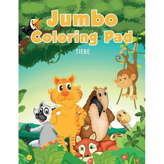 Jumbo Coloring Pad: Tiere, (Paperback)