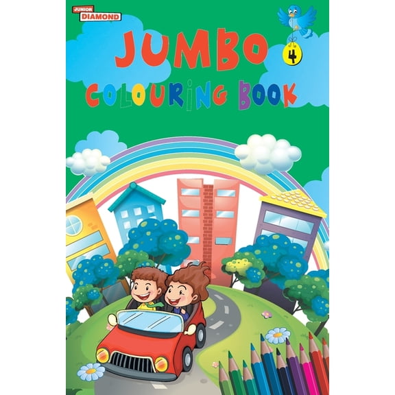 Jumbo Colouring Book 4 for 4 to 8 years old Kids Best Gift to Children for Drawing, Coloring and Painting, (Paperback)