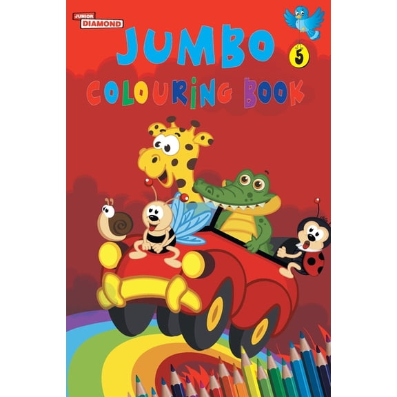 Jumbo Colouring Book 5 for 4 to 8 years old Kids Best Gift to Children for Drawing, Coloring and Painting, (Paperback)