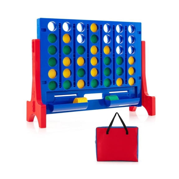 Jumbo Connect 4 Game Set with 42 Coins and Carrying Bag