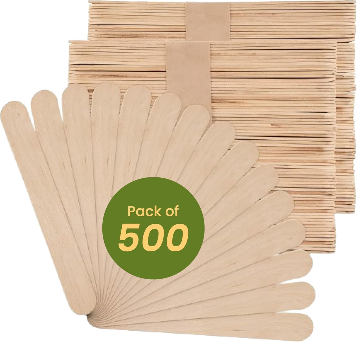 Jumbo Craft Sticks, 6 x 3/4, Natural Poplar Wood, 500Ct. Multipurpose for Arts, Popsicles, Waxing