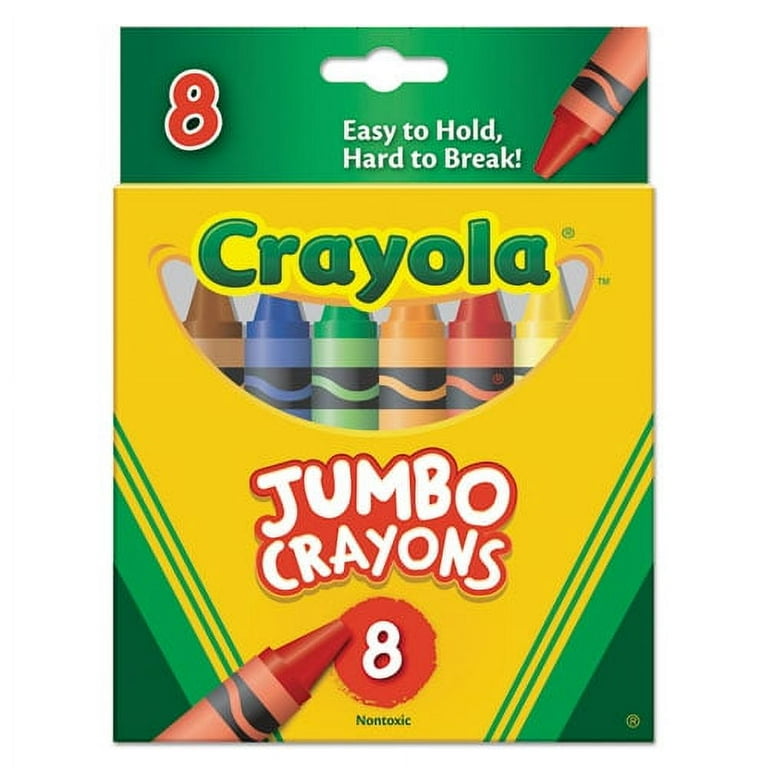 Jumbo Crayons, Assorted Colors, 8/Box Jumbo Crayons, Assorted Colors, 8/Box