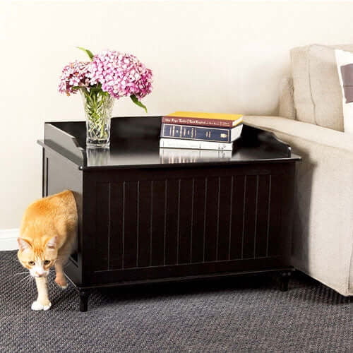 Jumbo Designer Catbox Litter Box Enclosure in Black