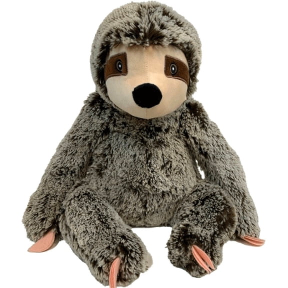 Jumbo Dog Toys Soft Stuffed Plush Cuddle and Play Animal Themes for All Breeds (Brown Sloth)