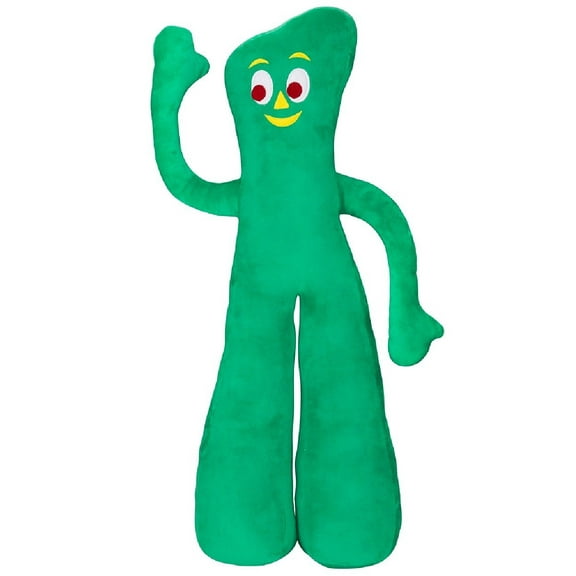 Jumbo Dog Toys Soft Stuffed Plush Cuddle and Play Animal Themes for All Breeds (Green GumbyMan)