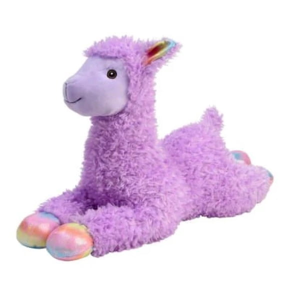 Jumbo Dog Toys Soft Stuffed Plush Cuddle and Play Animal Themes for All Breeds (Purple Llama)