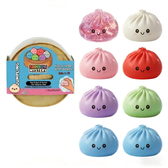 Jumbo Dumpling Squishy Stress Ball Soft Stretchy Dough Smile Dumpling Sensory Fidget for Office School