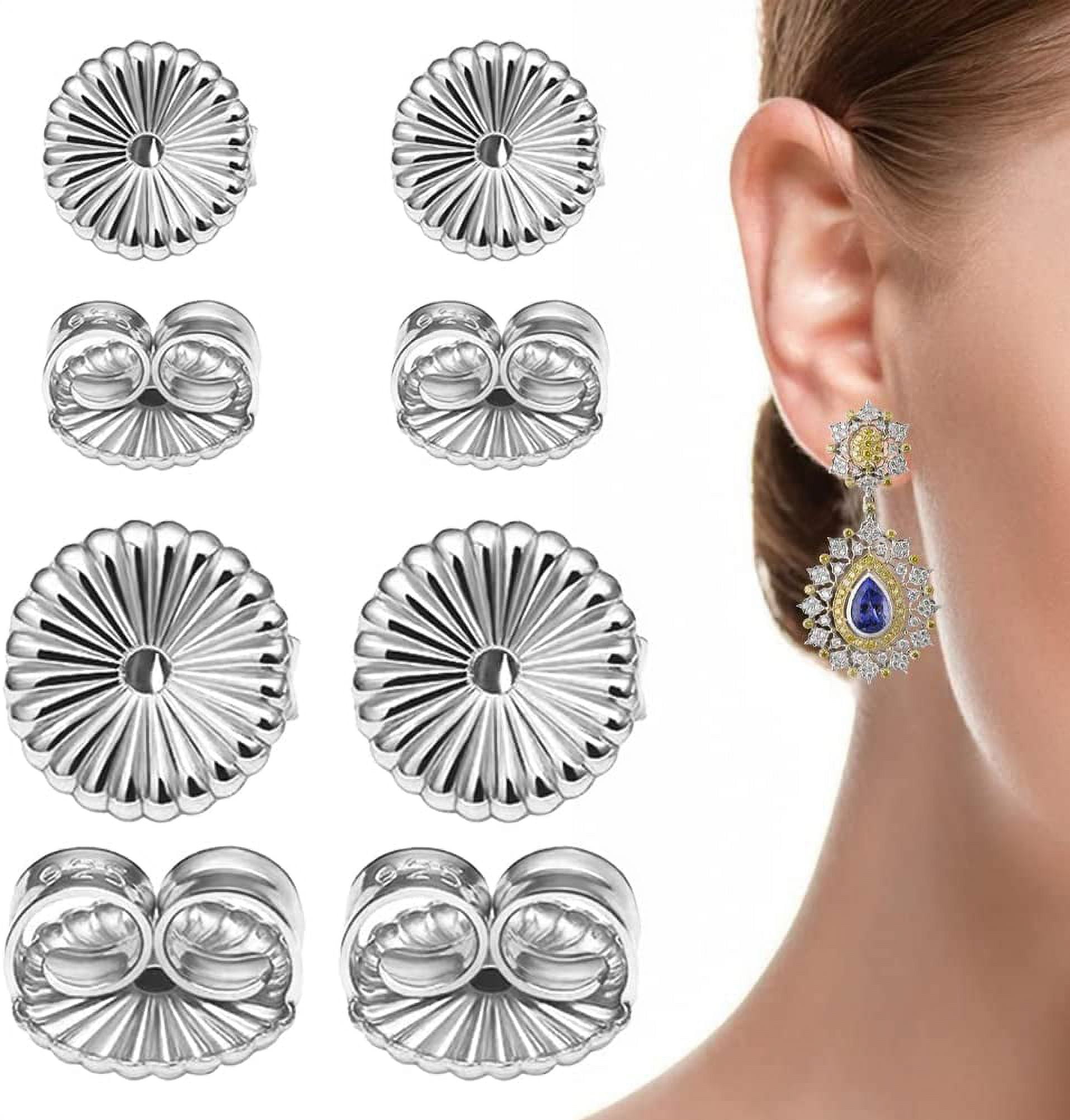 Jumbo Earring Backs, Silver Extra Large Earring Backs Sterling