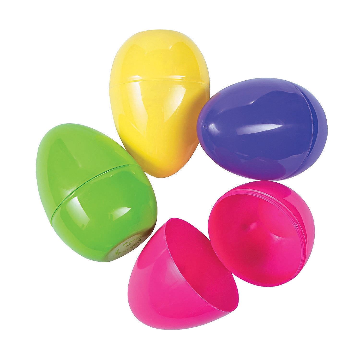 Fun Express Jumbo Fillable Plastic Easter Eggs 12 Pieces 6 Inch