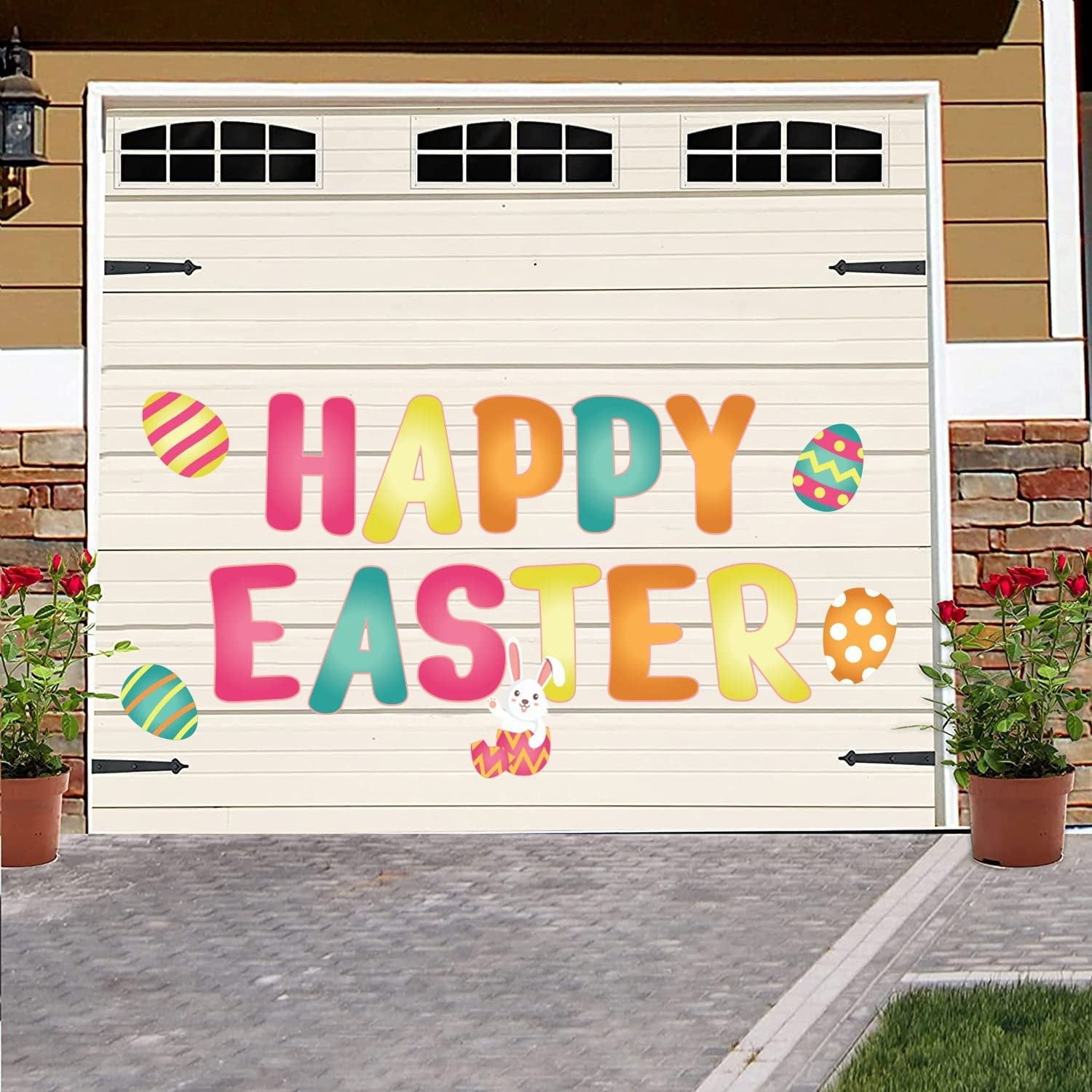 Jumbo Easter Garage Door Magnets, 16 Pieces, Happy Easter Magnet