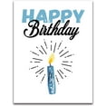 thumbnail image 1 of Jumbo Extra-Large Blue Happy Birthday Greeting Card - Measures 11.75" x 9" - Blank on the Inside - Single, 1 of 3