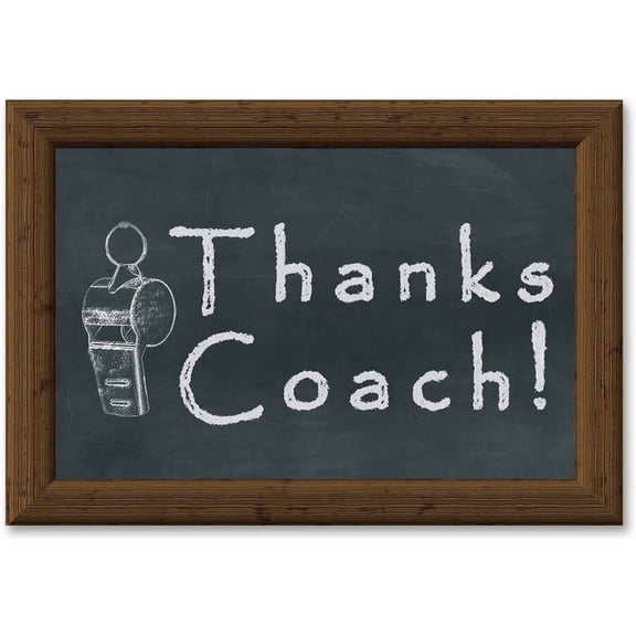 Jumbo Thanks Coach Greeting Card - Oversized 11.75x9 Group Signing Card, Blank Inside with Envelope - End of Season Gift, Any Sport - Soccer, Baseball, Football