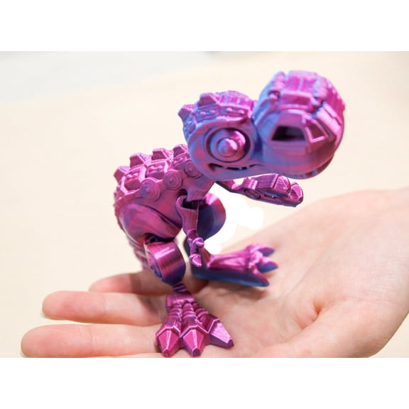 Jumbo Fidget TREX CYBORG | Flexible Articulating 3d Printed Friendly CompanionClever Contraption Jumbo Fidget T-Rex Cyborg – Flexible Articulating 3D Printed Novelty for Teens & Adults