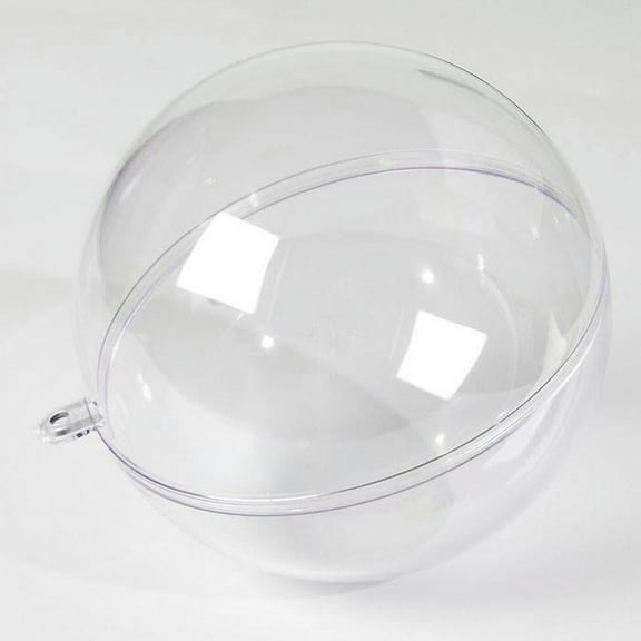Jumbo Fillable Clear Round Ornament Ball Globe, 6-1/4-Inch, 6-Count