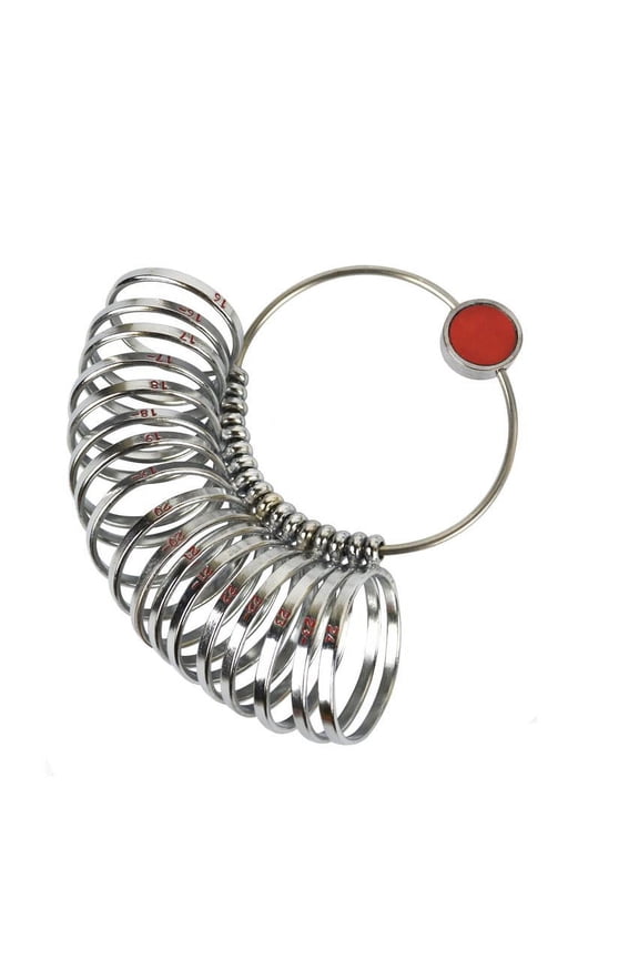 Jumbo Finger Ring Sizer Gauge with 16-24 Half Sizes - MEAS-0080
