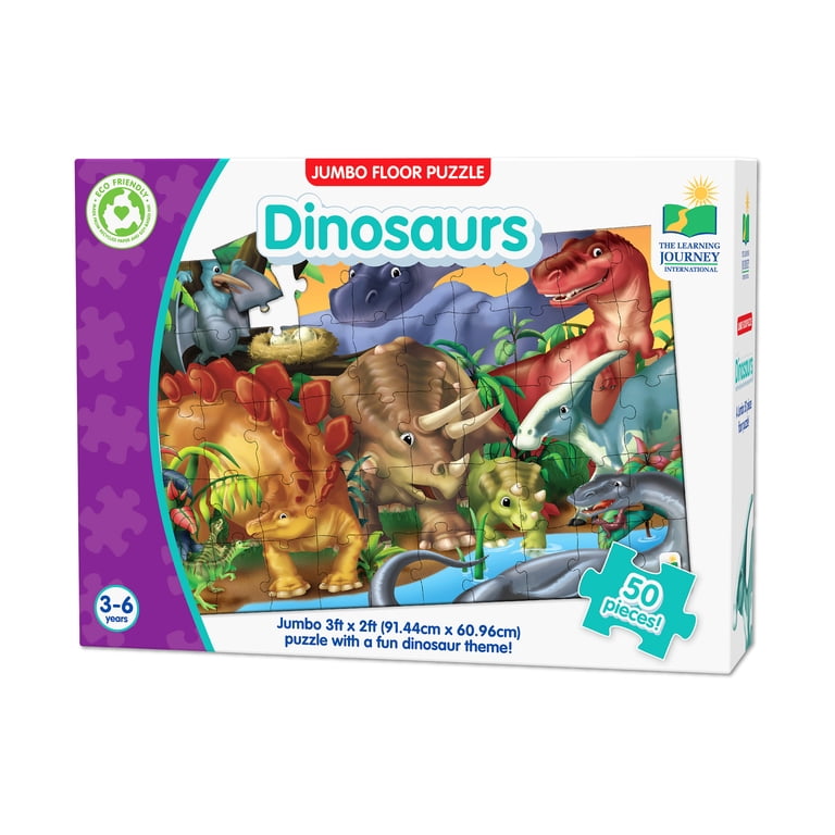 The Learning Journey, Jumbo Floor Puzzle, Dinosaur Theme, Kids