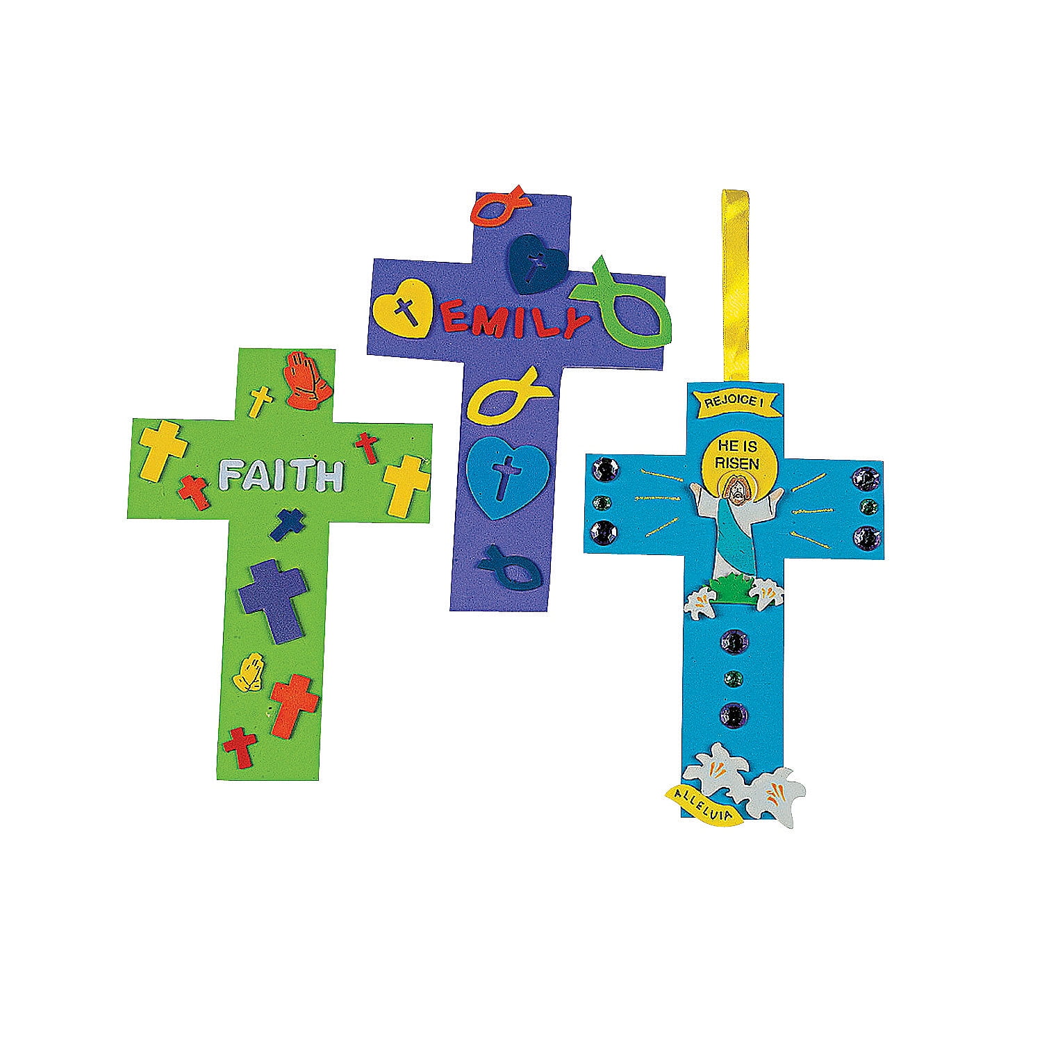 Jumbo Foam Crosses, Craft Supplies, Jumbo, Foam Shapes, Easter, 24
