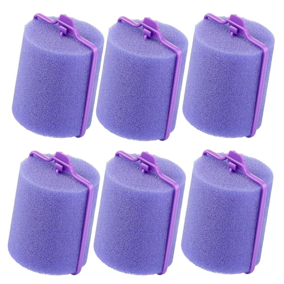 Jumbo Foam Sponge Hair Roller,Soft Sleeping Rollers,Curvy Wavy Hairstyle Curling,Hair Styling Tools,6 Pieces Use for Long Hair Short Hair Ladies and Children 1.88"X2.64"(Random Color)