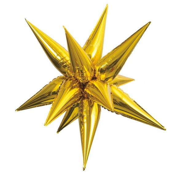 Jumbo Foil 12 Point Star Balloon, 40 in, Gold, 1ct
