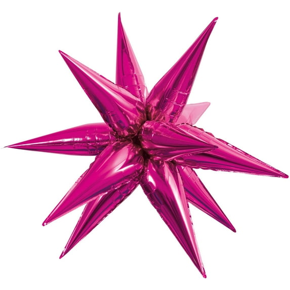 Jumbo Foil 12 Point Star Balloon, 40 in, Hot Pink, 1ct