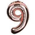 thumbnail image 1 of Jumbo Foil Number 9 Balloon, Rose Gold, 34-Inch, 1 of 1