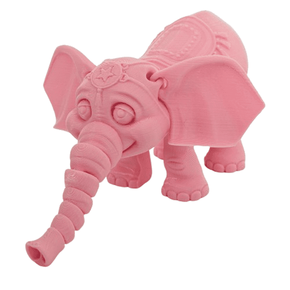 Clever Contraption Jumbo Elephant Fidget Toy – Flexible 3D Printed Stress Reliever for Kids & Adults