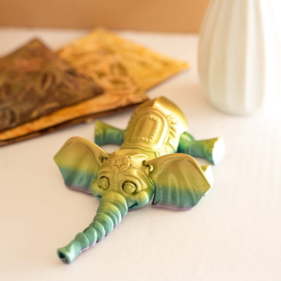 Jumbo Friendly Fidget Elephant | Flexible Articulating 3d Printed Companion