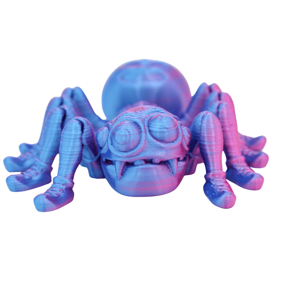 Clever Contraptions Jumbo Articulated Spider Desk Figure | Flexible 3D Printed Collectible for Adults – Stress Relief Décor