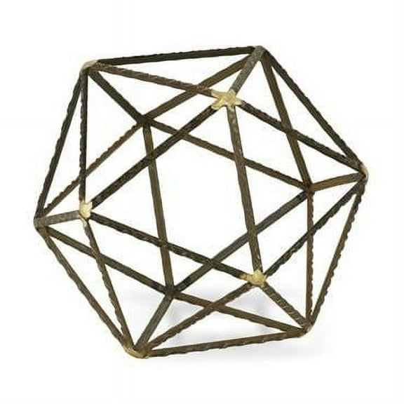 Jumbo Geometric Decorative Sculpture, Brown