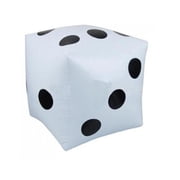 Jumbo Giant Inflatable Dice for Indoor & Outdoor Board Games, Pool Party Favors, Lawn Floor Games, Large White & Black Inflatable Dice Set for Family Fun & Entertainment