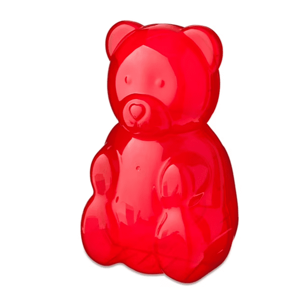Jumbo Gummy Bear Shaped Candy Box - 16 Inch Clear Plastic Container for Valentine's Favors, Holiday Treats and Reusable Storage
