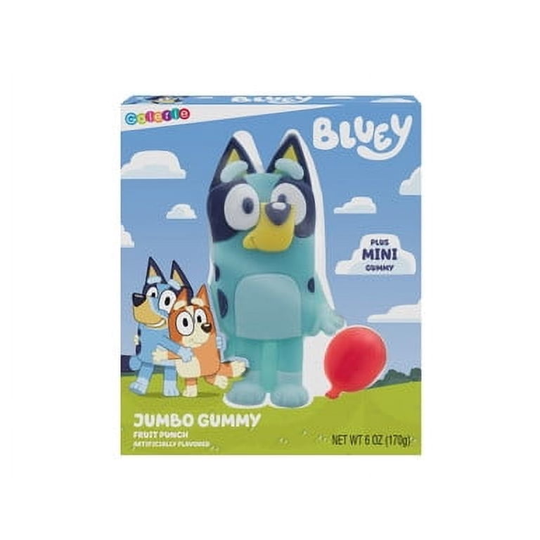 Bluey Jumbo Gummy Bluey Shaped Fruity Snack 6 Ounces Birthday
