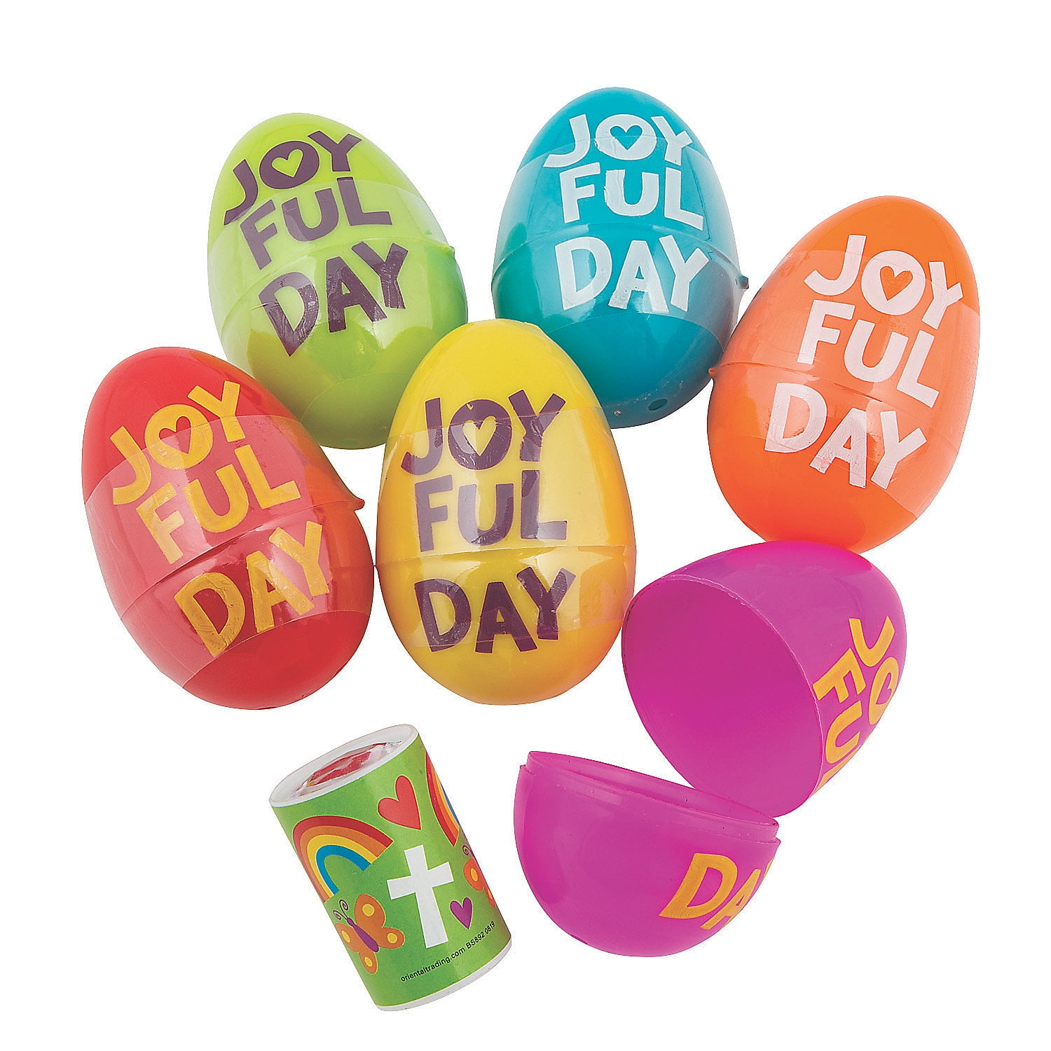 Jumbo He Lives Prism Filled Easter Eggs - Party Supplies - 24 Pieces