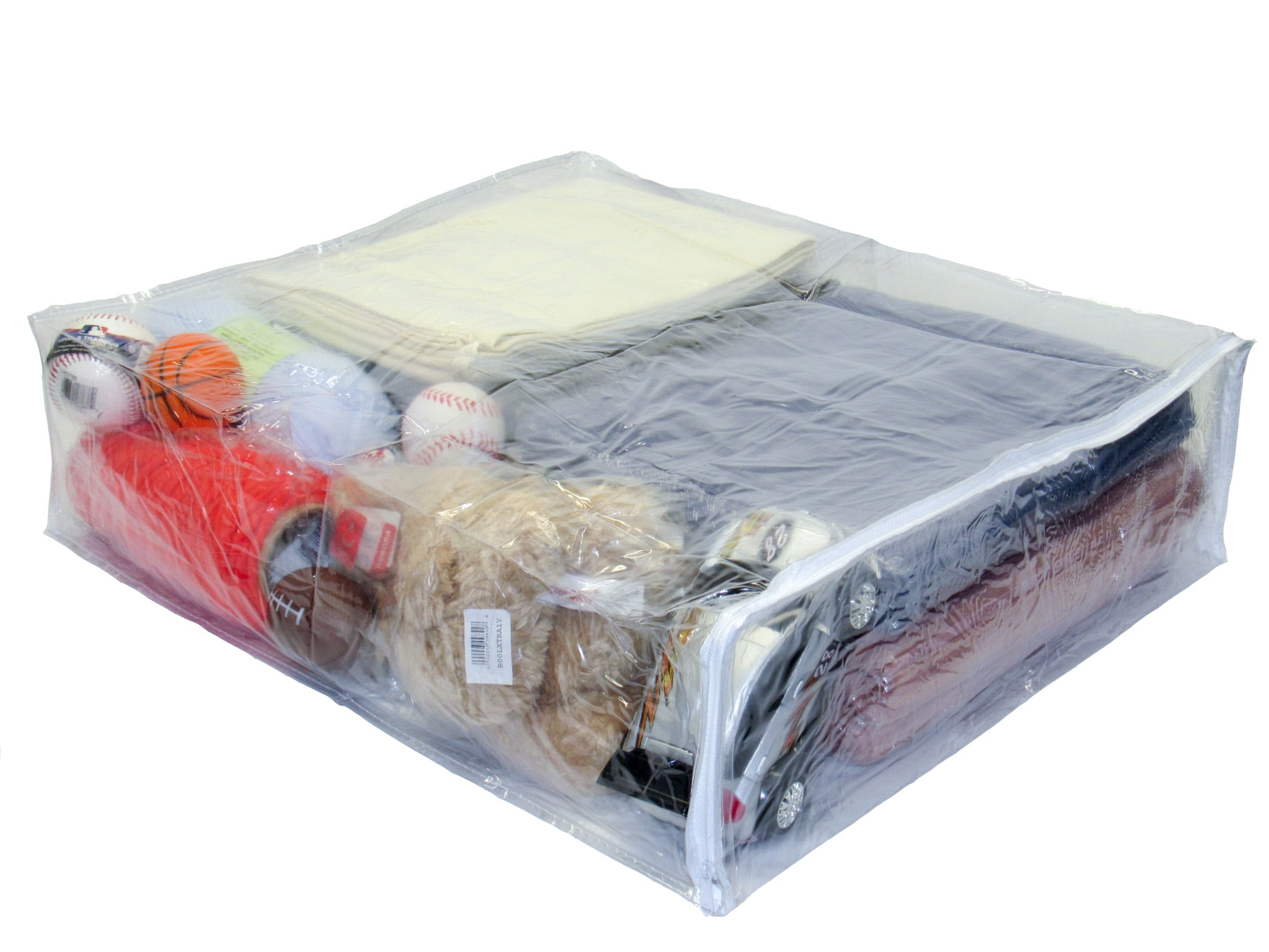 Clear+Vinyl+Zippered+Blanket+Storage+Bags+15x18x5+Inch+Set+of+5