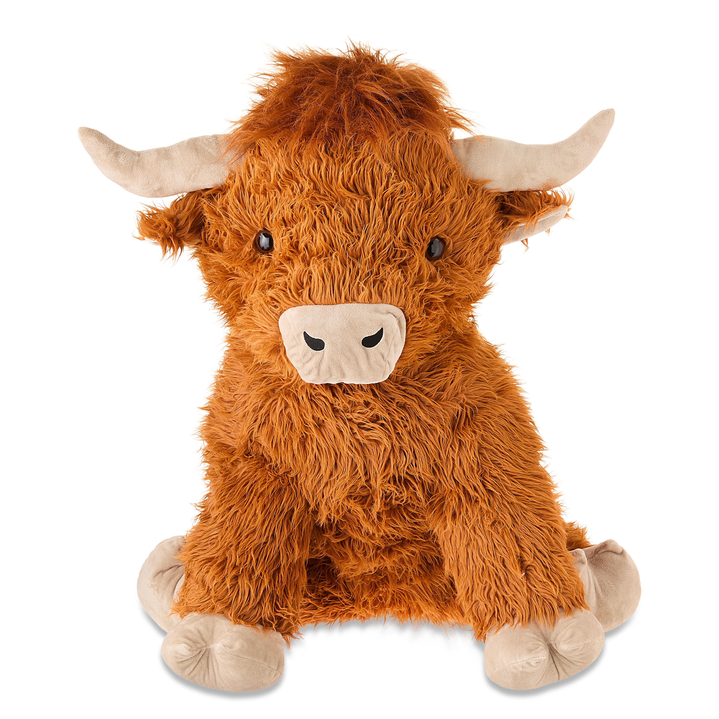 Jumbo Highland Cow Plush, Brown, 30", Valentine's Day by Way To Celebrate